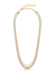 Mixed Metal Strands Necklace