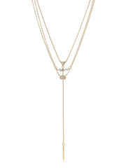 Layered Opal Lariat Necklace Set of 3